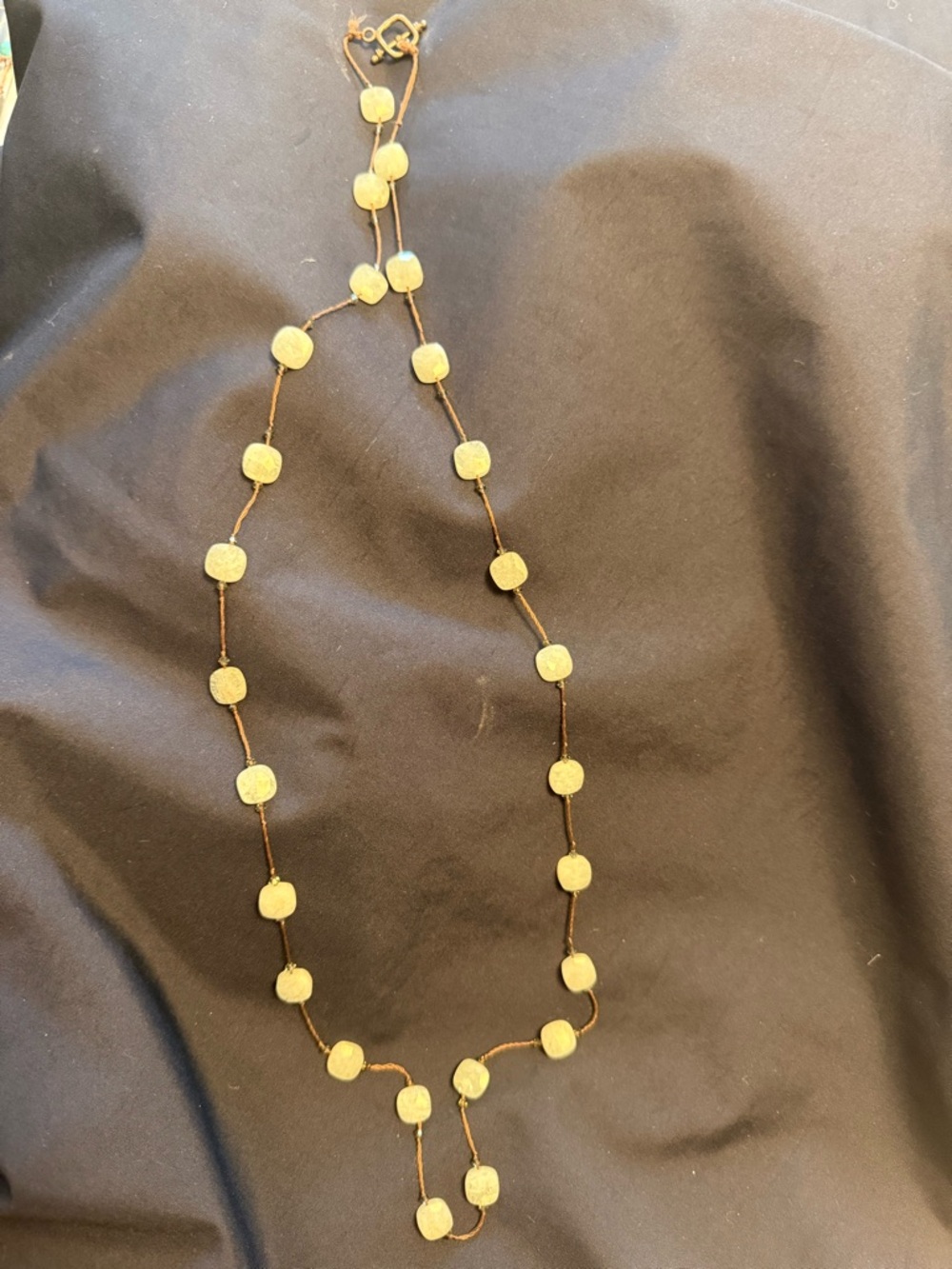 Pale Blue Chalcedony - Disc Bead Long Necklace - Elegant Women’s Jewelry